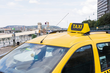 Yellow taxi cabs