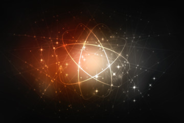 2d illustration Abstract futuristic electronic circuit technology background