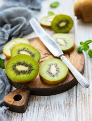 Fresh kiwi fruits