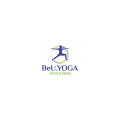 Be You Yoga and Gymnastic Logo Design Vector