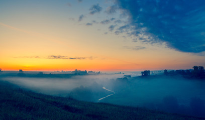 Obraz premium Foggy landscape