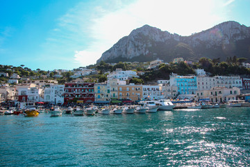 Fototapeta premium View on Capri from a boat
