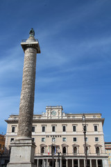 Fototapeta na wymiar View of the Piazza Colonna in Rome