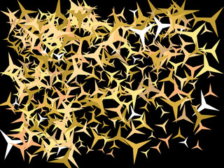 Abstract gold stars for holidays.