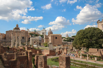 Fototapeta premium View on the Roman Forum in the heart of Rome
