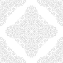 Classic seamless pattern. Damask orient ornament. Classic vintage light silver background. Orient ornament for fabric, wallpaper and packaging