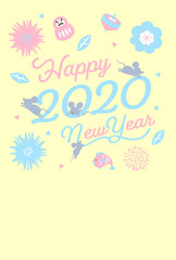 2020年　年賀状素材