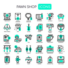 Pawn Shop , Thin Line and Pixel Perfect Icons