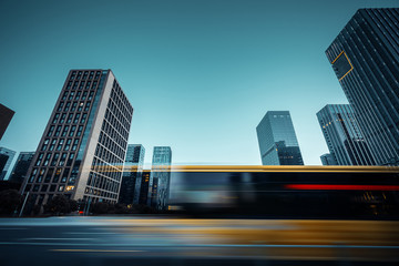 Urban modern architecture night view