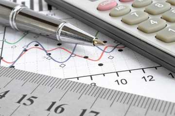 Graph, ruler and calculator