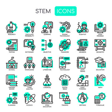 STEM , Thin Line and Pixel Perfect Icons