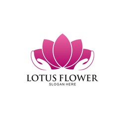 Lotus flower logo design template. vector design creative element, business sign, spa logo