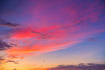 Fototapeta na wymiar Beautiful evening sky with clouds, sunset.