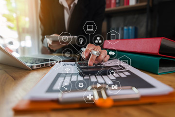 Business women are calculating daily expenses.	