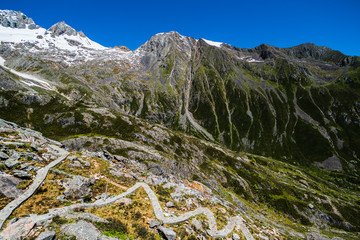 snow mountains in winter background