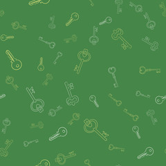 Seamless vector pattern with Keys. Texture for textile, wallpaper and backdrop
