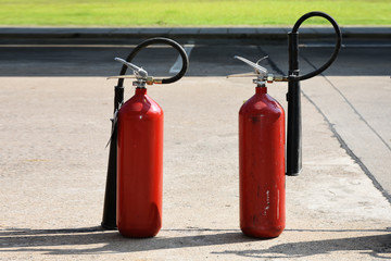 Obraz premium Fire fighting clothing placed on a white cloth to prepare