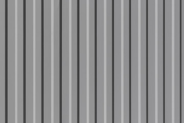 Corrugated metal sheet painted in gray paint. Seamless textured background. Siding. Modern fence...