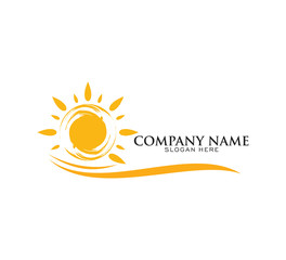 Sun logo vector art design template