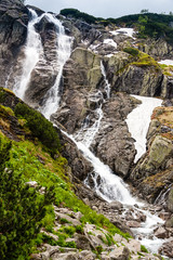View on Waterfall in Tatra Mountain. Poland. Siklawa