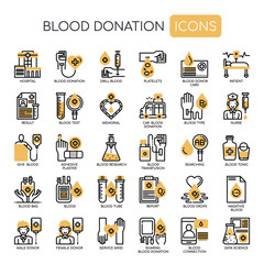 Blood Donation , Thin Line and Pixel Perfect Icons