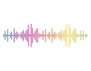 sound wave music logo vector template. Audio colorful wave logo. Vector equalizer element. Audio technology, musical pulse. motion sound wave abstract vector background.