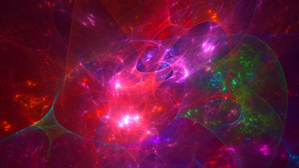3D rendering multicolored abstract fractal