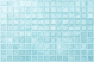 Blue pastel ceramic wall and floor tiles abstract background. Design geometric mosaic texture...