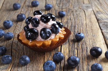 Muffin with blueberry