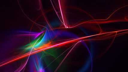 3D rendering multicolored abstract fractal