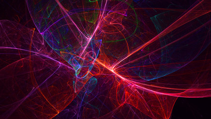 3D rendering multicolored abstract fractal