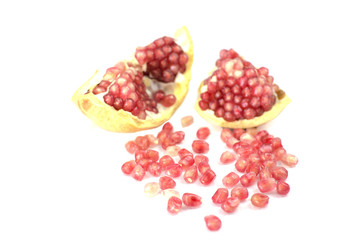 pomegranate with white background