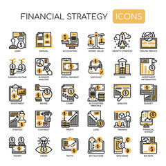 Financial Strategy , Thin Line and Pixel Perfect Icons