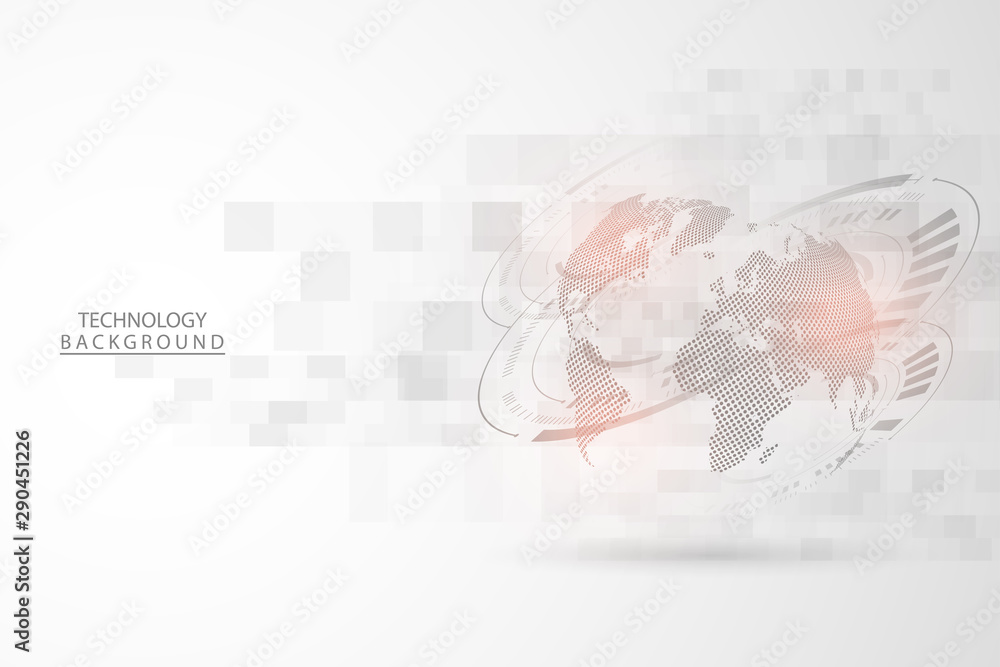 Poster abstract technology background hi-tech communication concept futuristic digital innovation backgroun