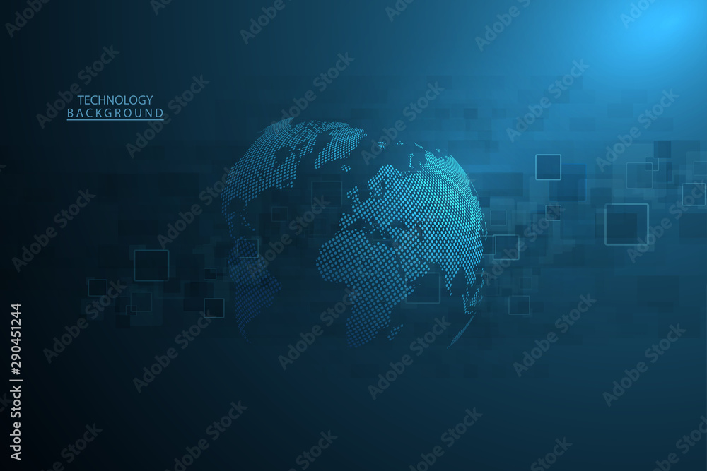 Poster abstract technology background hi-tech communication concept futuristic digital innovation backgroun