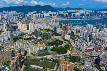  Top view of Hong Kong city