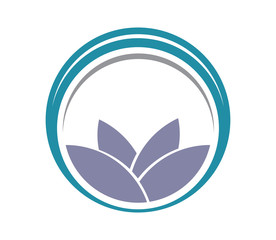 Lotus flower logo beauty care template logo vector image