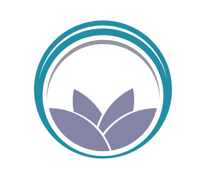 Lotus flower logo beauty care template logo vector image