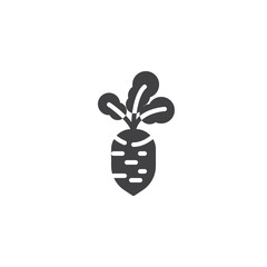 Fresh beet vegetable vector icon. filled flat sign for mobile concept and web design. Beetroot glyph icon. Symbol, logo illustration. Vector graphics