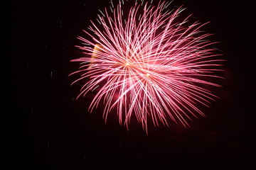 Fireworks in Shibetsu, Hokkaido, Japan