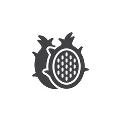 Pitaya fruit vector icon. filled flat sign for mobile concept and web design. Dragon fruit glyph icon. Symbol, logo illustration. Vector graphics