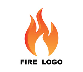 Flaming Fire Logo Design Illustration