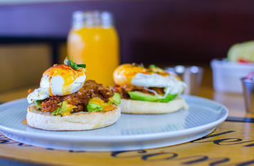 Huevos benedictinos from mexican food