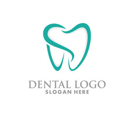 Dentist Logo tooth shape design vector template...Dental Clinic