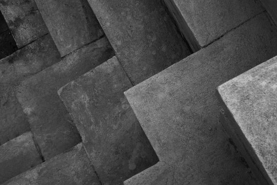 black and white concrete brick texture background © iploydoy