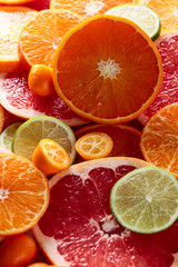 Close up of citrus fruits.