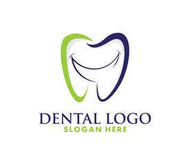 Dentist Logo tooth shape design vector template...Dental Clinic