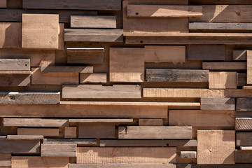 Wooden pieces texture ecological background