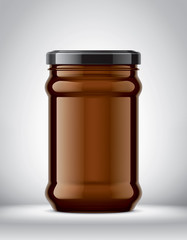 Glass Jar Mockup on Background. 