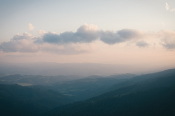 Hiking in the Low Tatra mountains in Slovakia, almost alone on the ridgeway, only majestic mountains